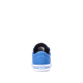 Supra Kids STACKS II VULC Low Top Shoes Blue/White | US-16699